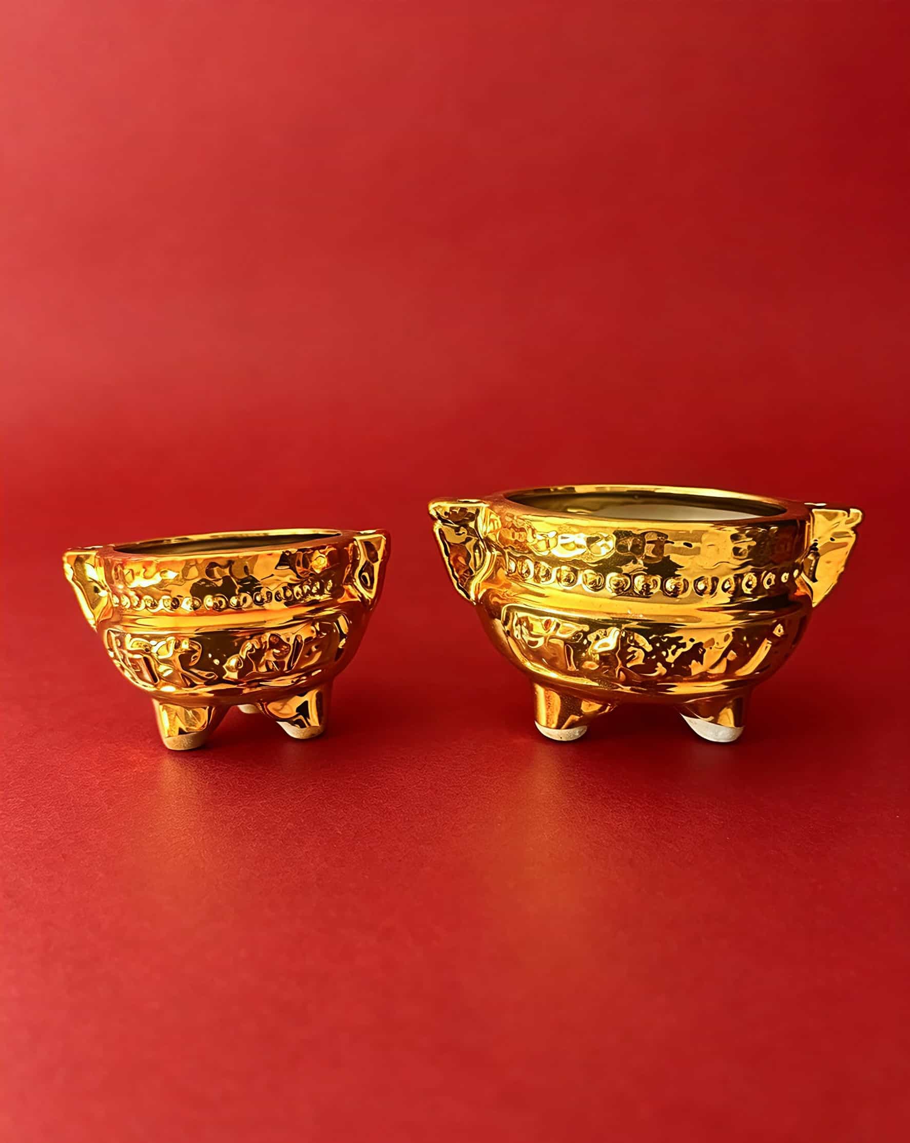 金色香炉小香炉9厘米口径E-F0001